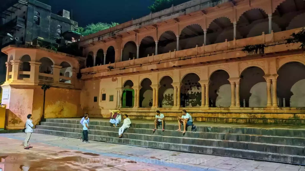 Dev Ghat in Gaya at night where pilgrims from Odisha arrive for Pind Daan
