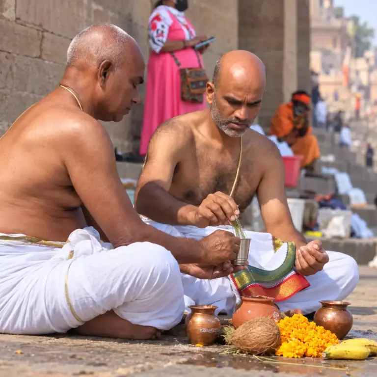 Asthi Visarjan at Varanasi with Tarpanam
