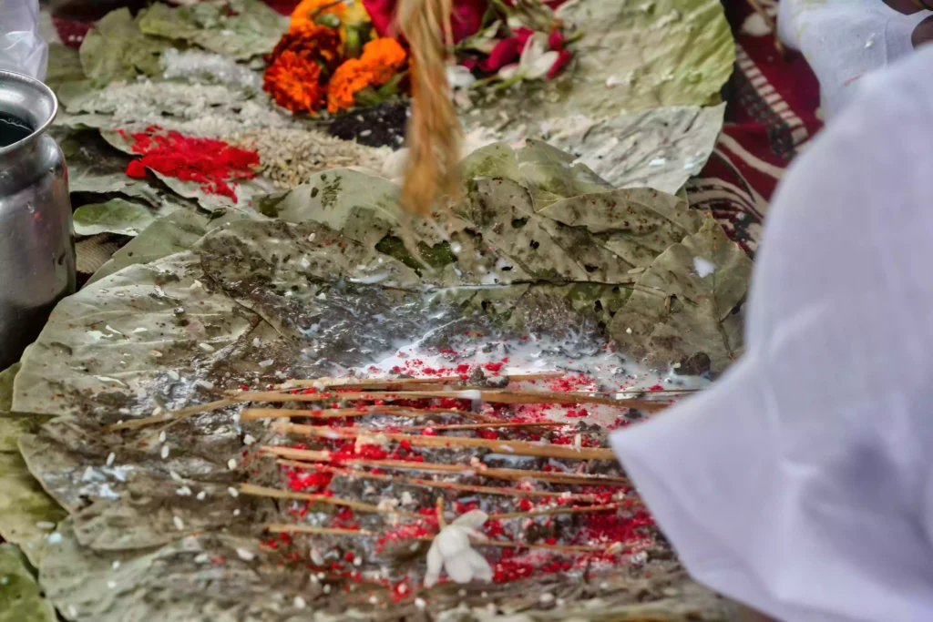 What is the estimated cost for performing Shradh in Prayagraj including Pandit Dakshina?