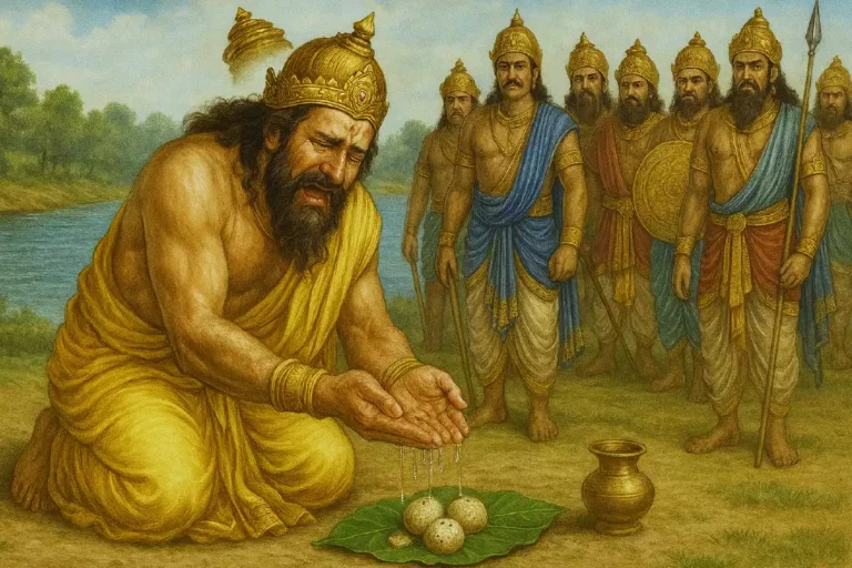 Illustration of Pind daan in Mahabharat-Pind daan meaning