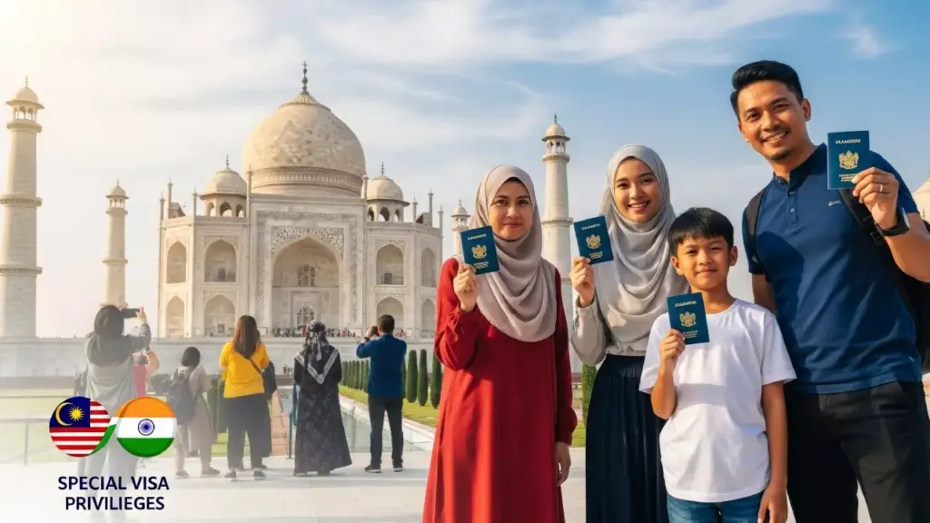 Photo showing Special Visa Benefits for Malaysian Citizens-India Tourist Visa for Malaysian Citizens