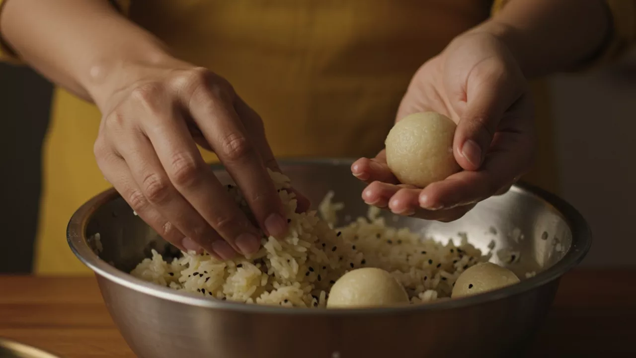Image of making Pindas- Pind Daan in Gaya from Malaysia