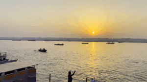 Image of Sunrice in varanasi ghat-Pind Daan in Varanasi from Singapore