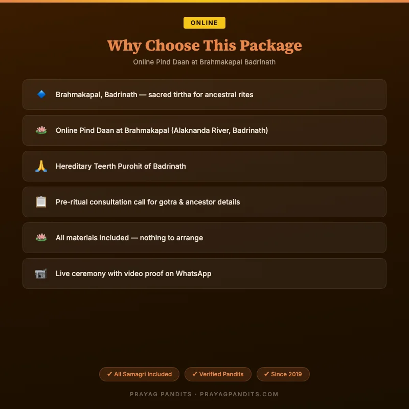 Benefits of Online Pind Daan at Brahmakapal Badrinath