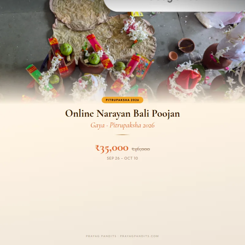 Narayan Nagbali puja ritual setup with sacred items