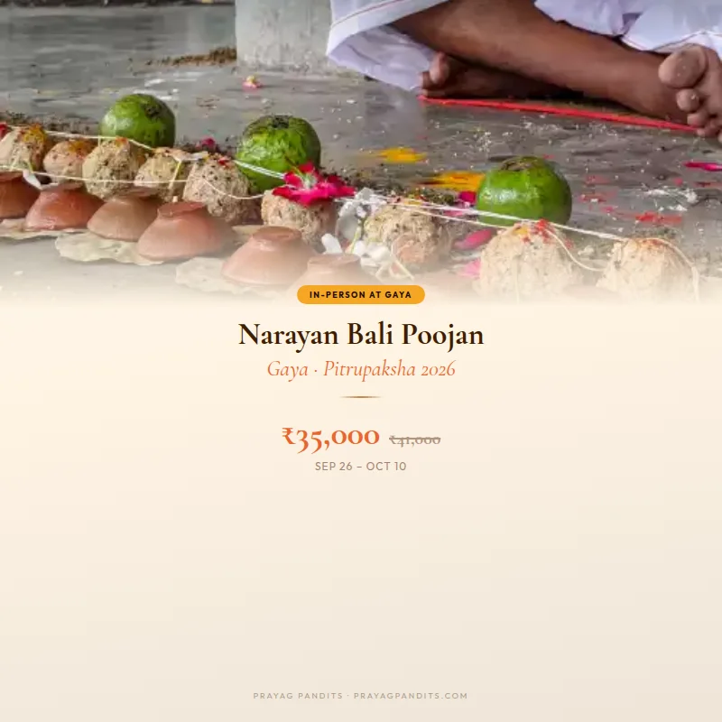 Narayan Bali puja ceremony at Gaya during Pitrupaksha