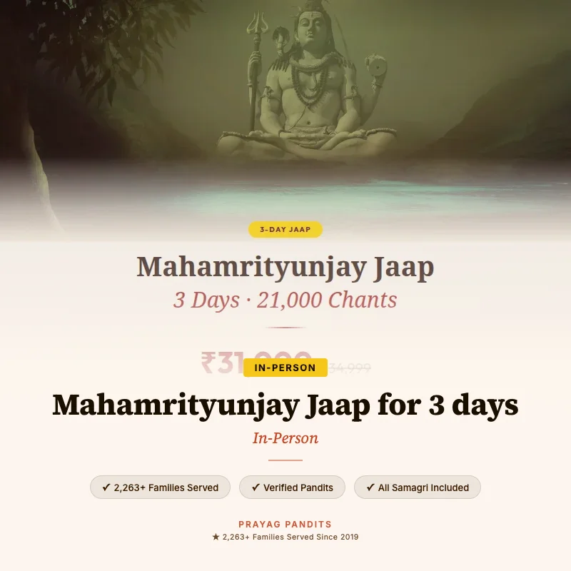 Mahamrityunjay Jaap for 3 days — Book Now at Prayag Pandits