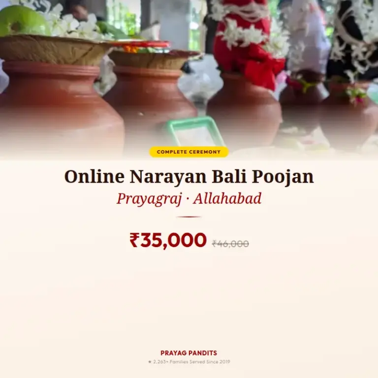 Online Narayan Bali Poojan in Prayagraj Allahabad