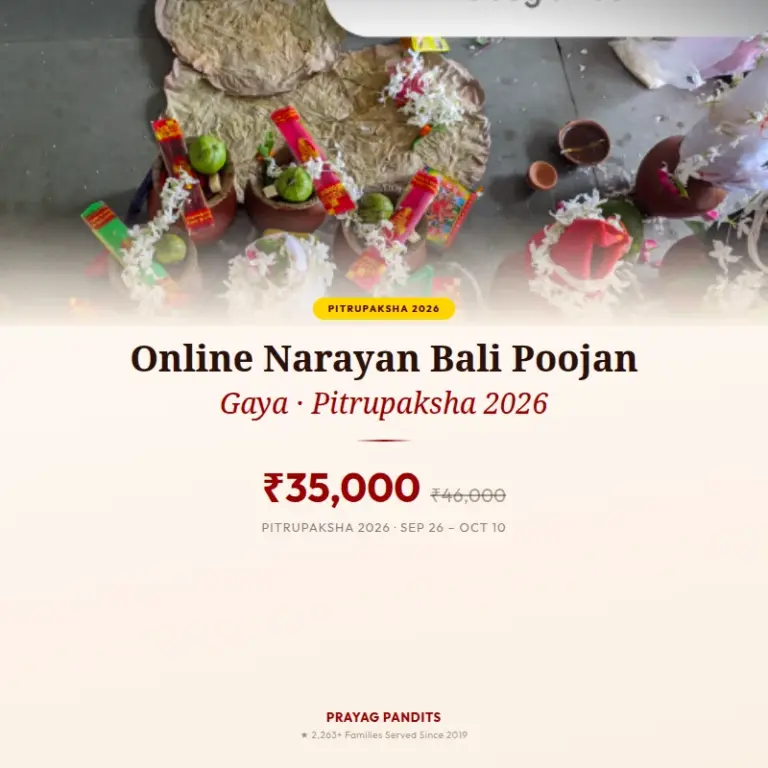 Online Narayan Bali Poojan in Gaya Pitrupaksha 2026