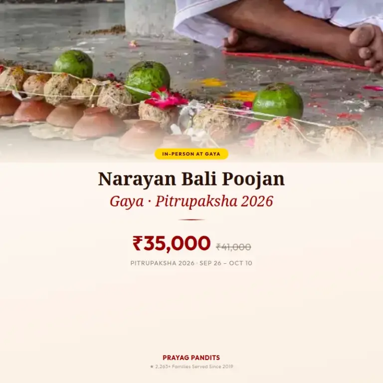 Narayan Bali Poojan in Gaya Pitrupaksha 2026