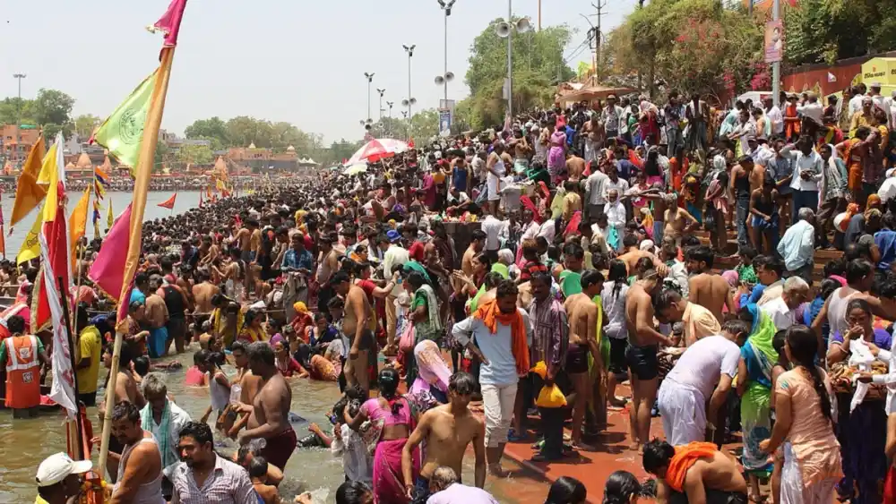 Ujjain Kumbh Mela scene at Shipra River