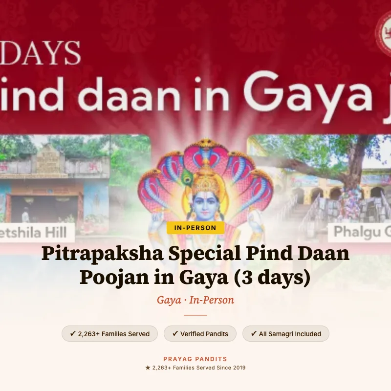 Pitrapaksha Special Pind Daan Poojan in Gaya (3 days)