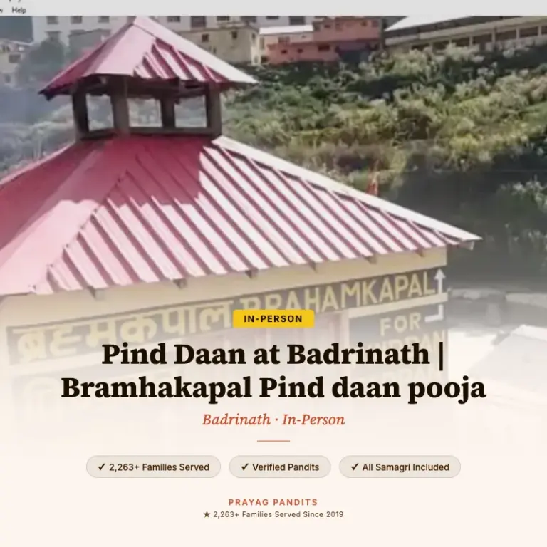 Pind Daan at Badrinath | Bramhakapal Pind daan pooja