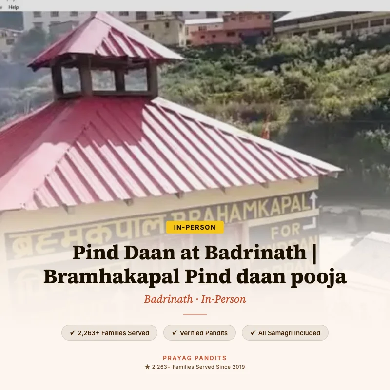 Pind Daan at Badrinath | Bramhakapal Pind daan pooja