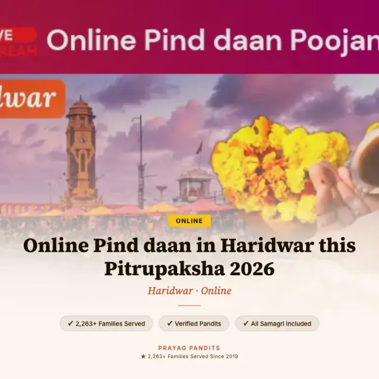 Online Pind daan in Haridwar this Pitrupaksha 2026