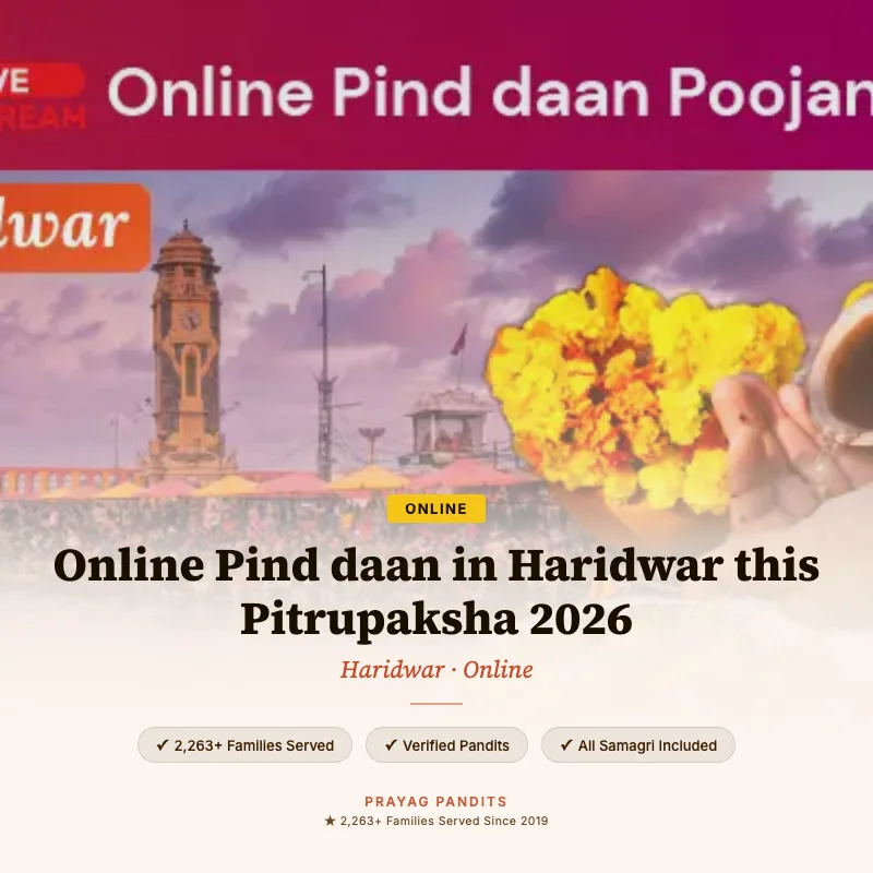 Online Pind daan in Haridwar this Pitrupaksha 2026