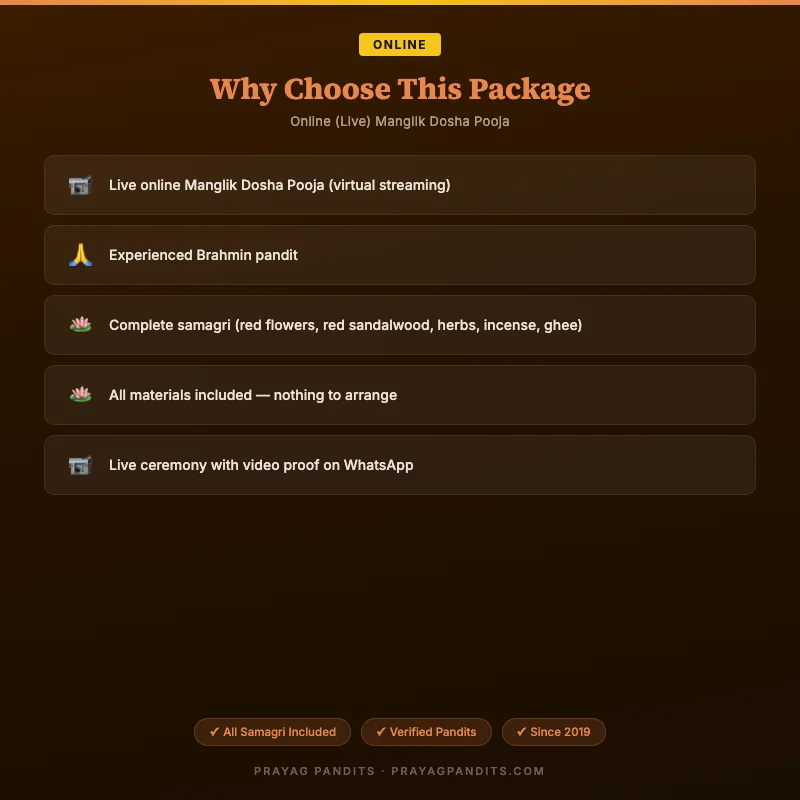 Online (Live) Manglik Dosha Pooja
