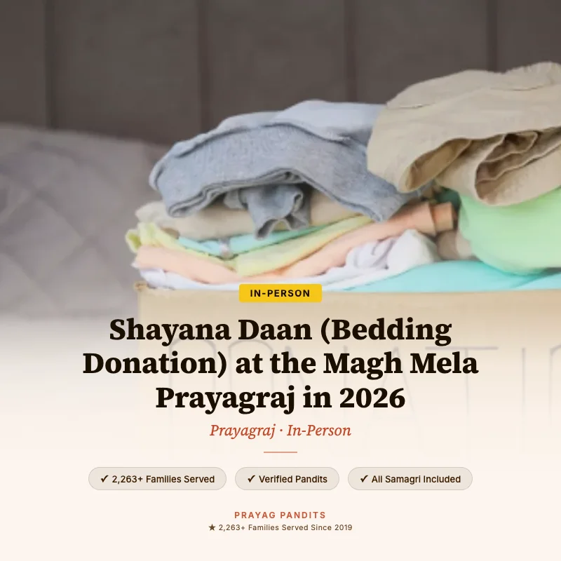 Shayana Daan (Bedding Donation) at the Magh Mela Prayagraj in 2026