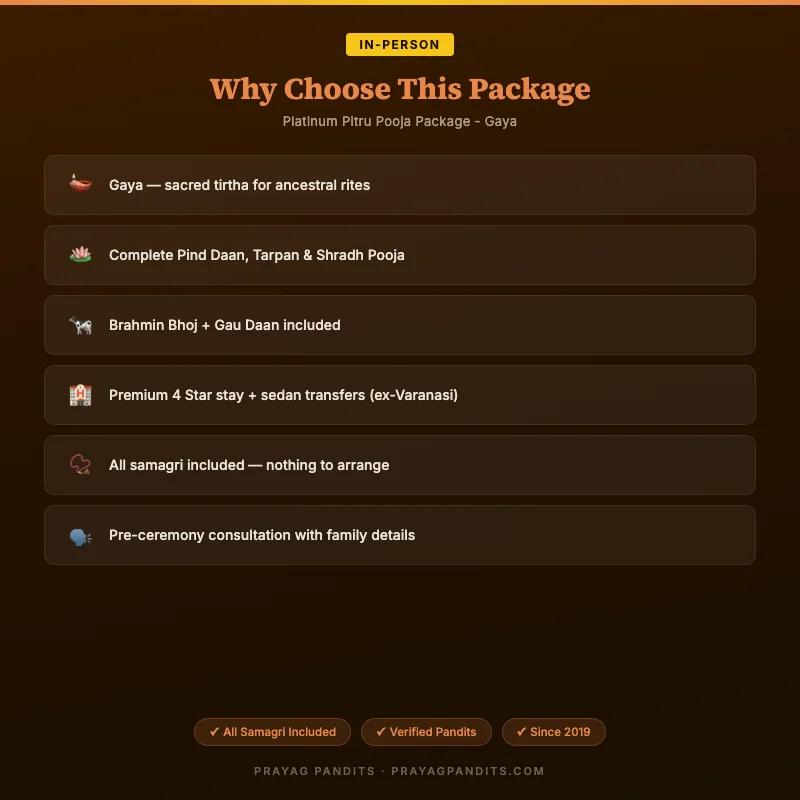 Platinum Pitru Pooja Package - Gaya